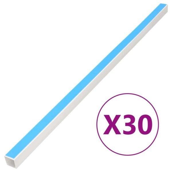 vidaXL öntapadós PVC kábelcsatorna 30 x 20 mm 30 m