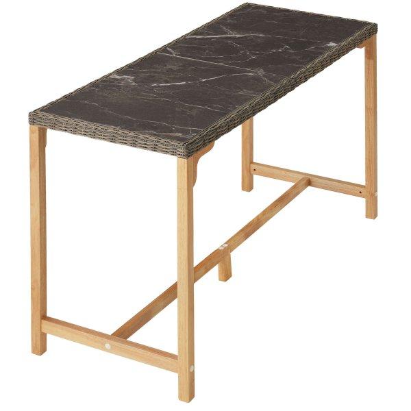 Rattan bárasztal Lovas 161x64,5x99,5cm