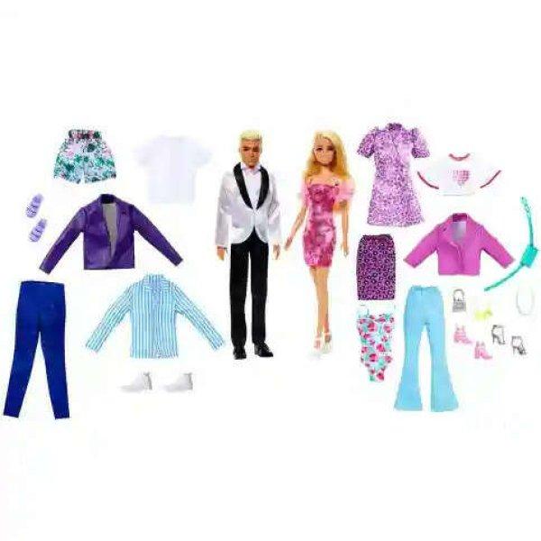Mattel Barbie és Ken babák ruhákkal és kiegészítőkkel