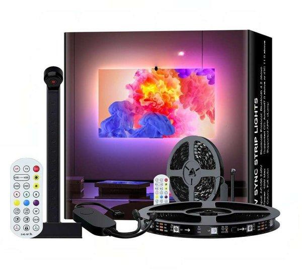 Intelligens RGBIC led szalag AxaCube TV-hez, háttérvilágítás, kompatibilis
55-65 hüvelyk, kamera színérzékelővel, bluetooth, vezérlés
alkalmazásról és távirányító