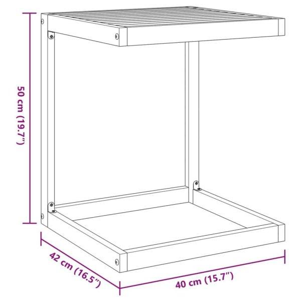 vidaXL tömör akácfa C-alakú asztal 42 x 40 x 50 cm