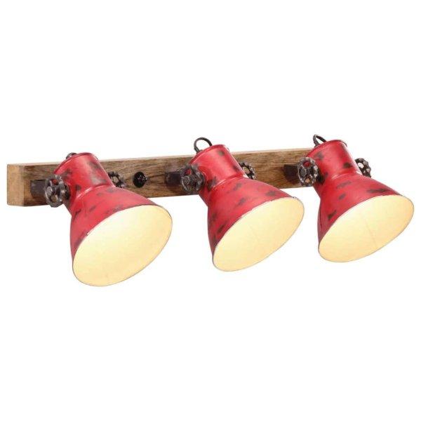 vidaXL kopott piros fali lámpa 25 W 65 x 25 cm E27