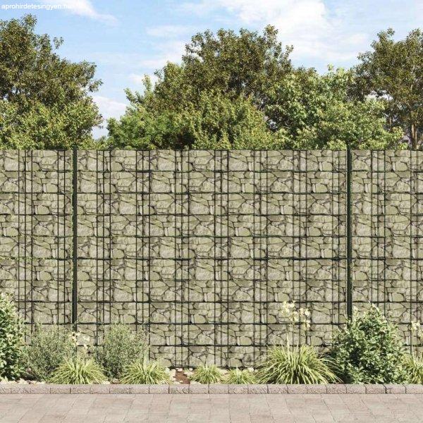 vidaXL szürke kőmintás PVC kerti belátás elleni paraván 35 x 0,19 m