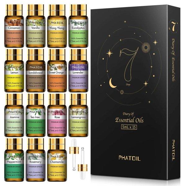 Pure Essential Oils 15db aromaterápiás Illóolaj szett - szauna