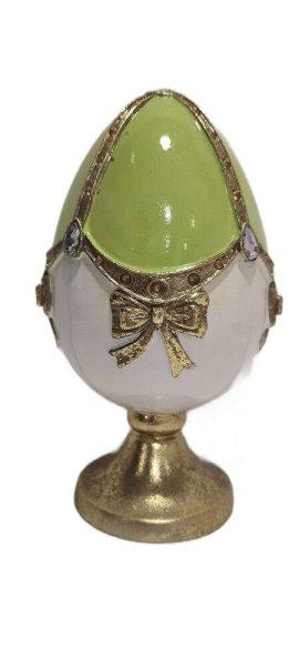 Faberge tojás zöld-arany 20cm