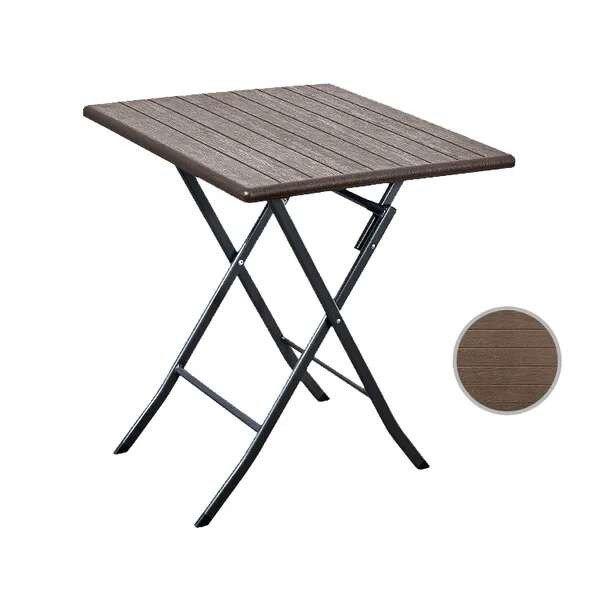 Összecsukható dohányzóasztal, teraszos kerti asztal, 62 cm | SAK-62 BROWN