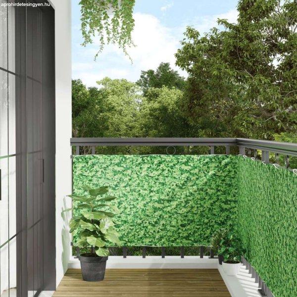 vidaXL zöld növénymintás PVC kerti belátás elleni paraván 500x75 cm