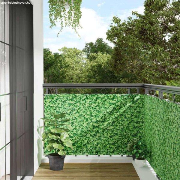 vidaXL zöld növénymintás PVC kerti belátás elleni paraván 400x90 cm