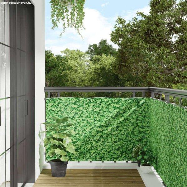 vidaXL zöld növénymintás PVC kerti belátás elleni paraván 500x90 cm