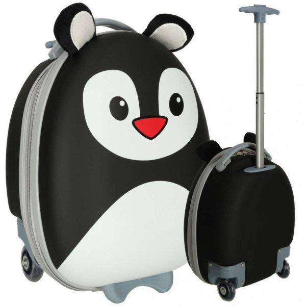 Gyermek bőrönd kerekekkel pingvin