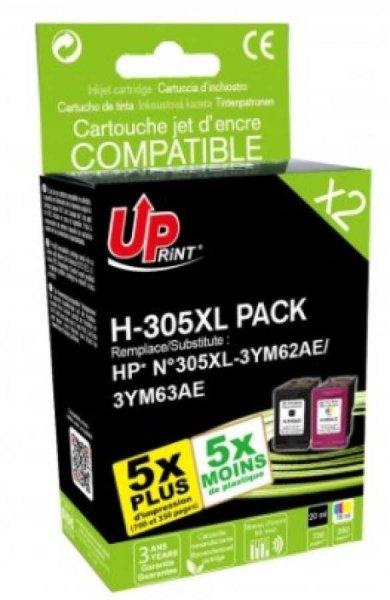 UPrint (HP 305XL BK / CL HP 3YM62AE / 3YM63AE) Tintapatron - Fekete/Tri-Color