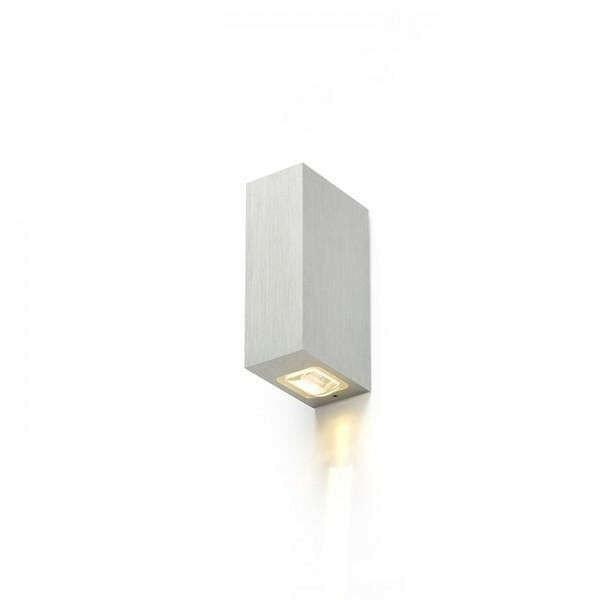 NICK II fali lámpa szálcsiszolt alumínium 230V LED 2x3W 10° IP54 3000K