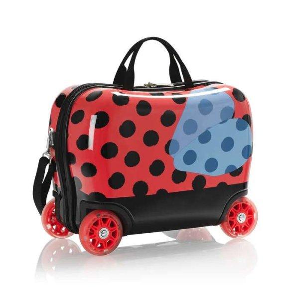 Ride-On ABS gyermekbőrönd világító kerekekkel - Ladybug