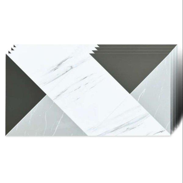 30 db Tapetoo ​​márványutánzat öntapadós tapéta, vízálló, modern
design, erős ragasztó, 2 mm vastag, 5,4 m² lefedettség, 30 x 60 cm,
fehér/szürke/fekete