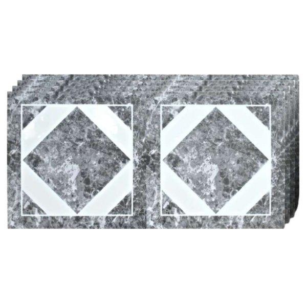 40 db Tapetoo ​​márványutánzat öntapadós tapéta, vízálló, modern
design, erős ragasztó, 2 mm vastag, 7,2 m² lefedettség, 30 x 60 cm, szürke