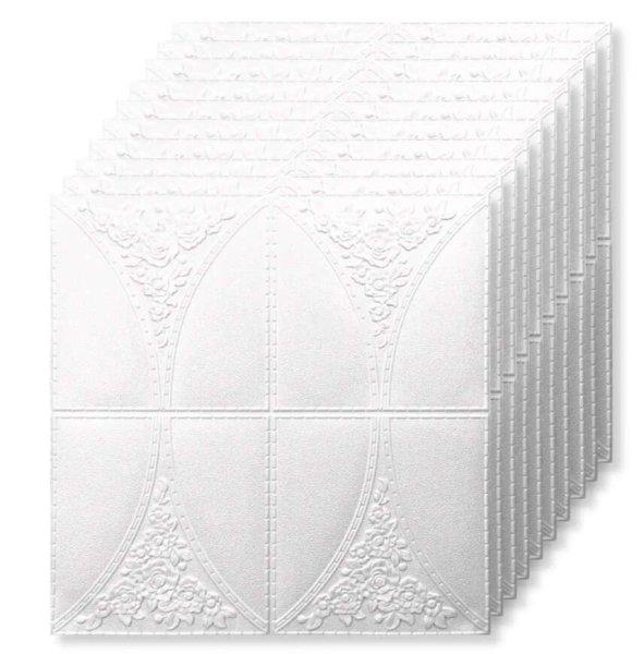 20x 3D Tapetoo Home Decor® mennyezeti csempe készlet, virágmintás,
nedvességálló, 3 mm vastag, öntapadós, 70 x 70 cm, 9, 8 nm