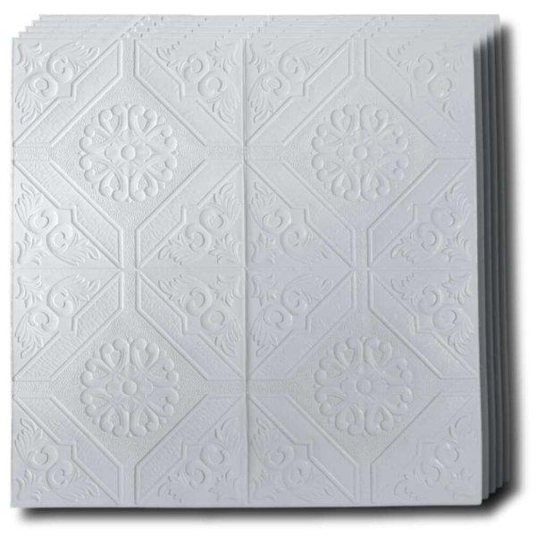 20x 3D Tapetoo Home Decor® mennyezeti csempe készlet, modern dizájn,
nedvességálló, 3 mm vastag, öntapadó, 70 x 70 cm, 9, 8 nm