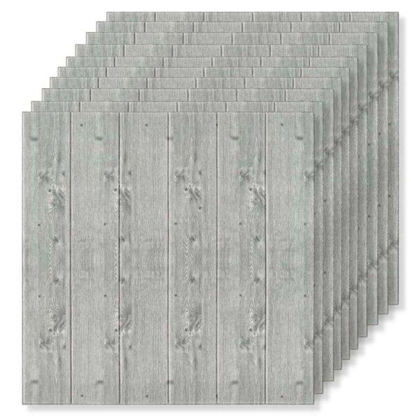20 db tapétalap készlet, Tapetoo ​​Home Decor®, szürke fa, 70 x 70 cm,
2,5 mm, 9,8 négyzetméter