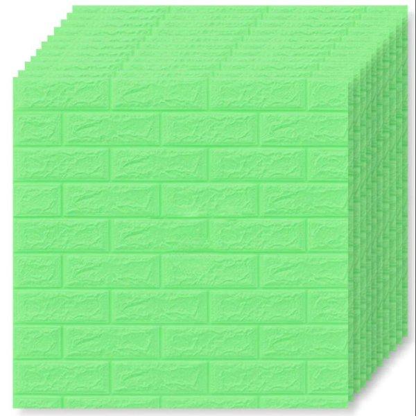 20 db 3D Tapetoo Home Decor® tapétalap készlet, zöld, 70 x 77 cm, 2,5 mm,
10,6 négyzetméter