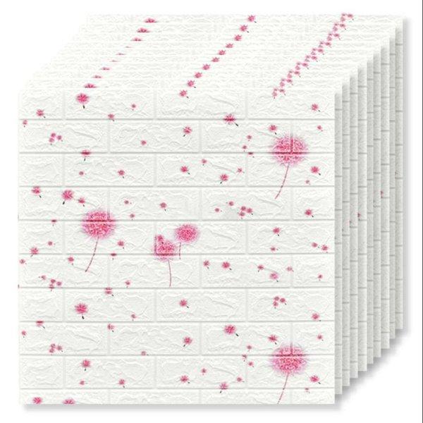 20 x 3D Tapetoo Home Decor® tapéta csempe készlet, Pink Puff, 70 x 77 cm, 2,5
mm, 10,6 négyzetméter