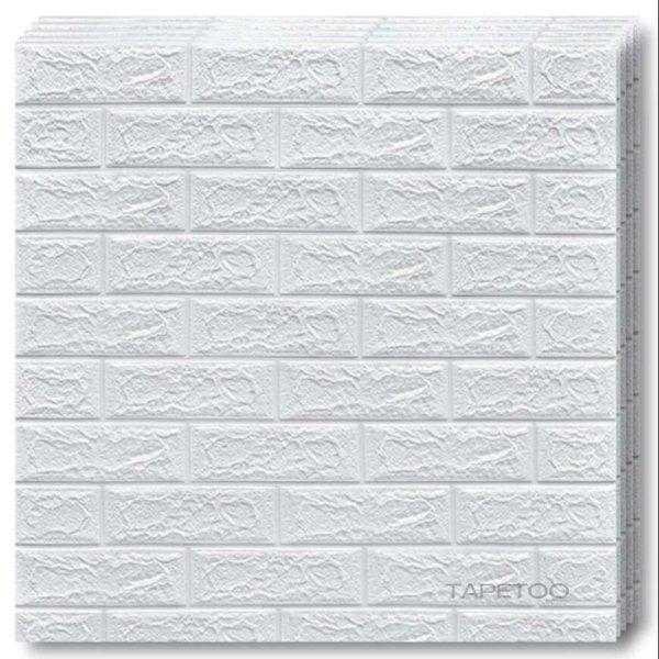 30 x 3D Tapetoo Home Decor® tapéta csempe készlet, fehér, 70 x 77 cm, 2,5
mm, 15,9 négyzetméter