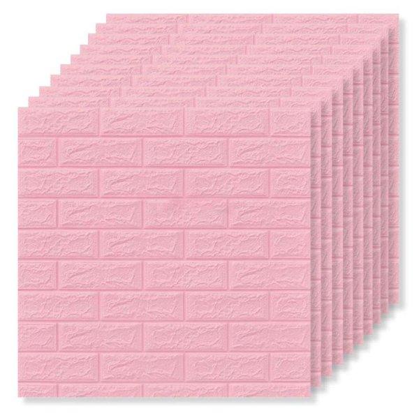 30 x 3D Tapetoo Home Decor® tapéta csempe készlet, rózsaszín, 70 x 77 cm,
2,5 mm, 15,9 négyzetméter