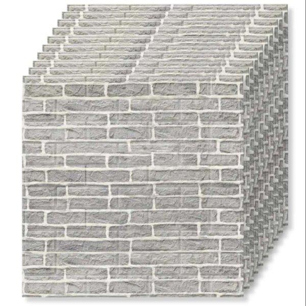 30 x 3D Tapetoo Home Decor® tapéta csempe készlet, szürke, 70 x 77 cm, 2,5
mm, 15,9 négyzetméter