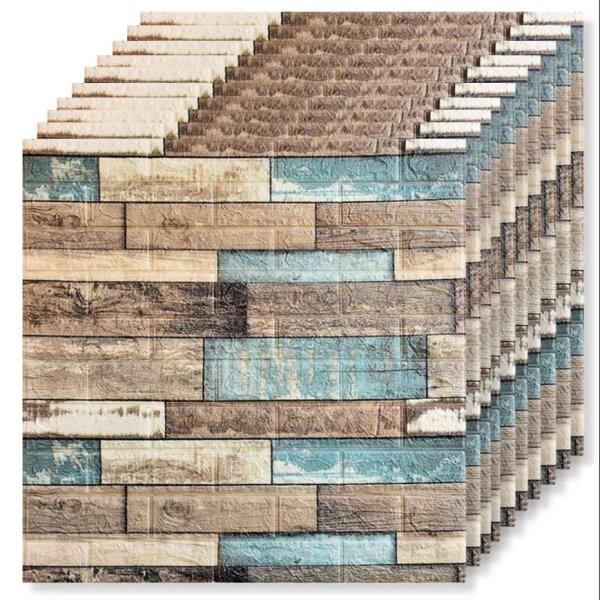 40 x 3D Tapetoo ​​Home Decor® tapéta csempe készlet, kék kő, 70 x 77
cm, 2,5 mm, 21,2 négyzetméter