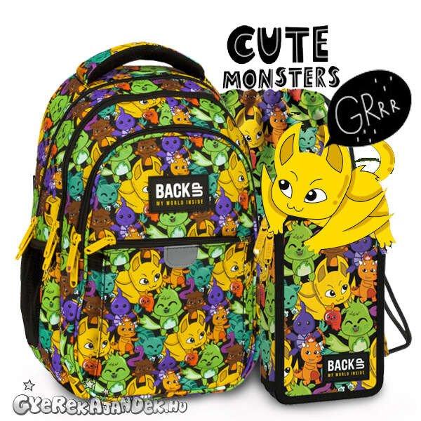 BackUp iskolatáska, hátizsák SZETT - Cute Monsters
