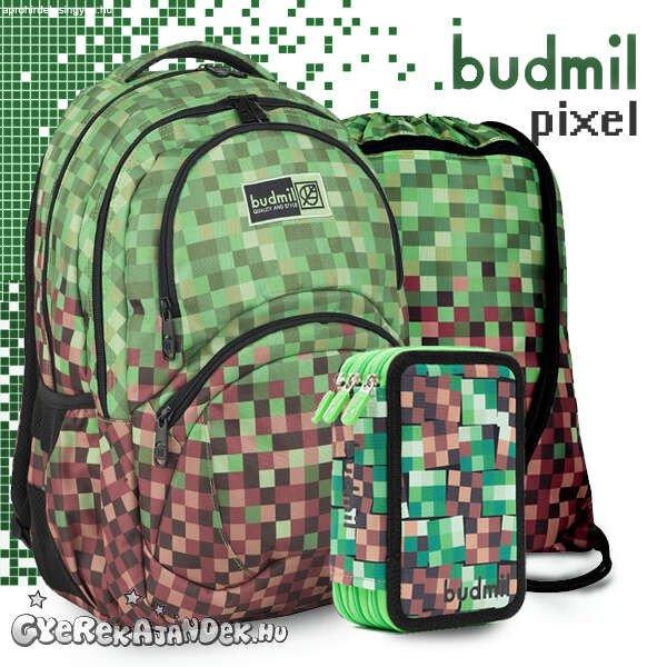 Budmil iskolatáska, hátizsák 44 cm SZETT - Pixel