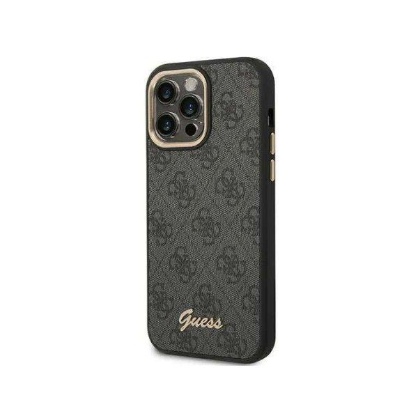 Eredeti eset iPhone 14 Pro Max Guess Hard Case 4G Vintage Gold logo
(GUHCP14XHG4SHK) Fekete