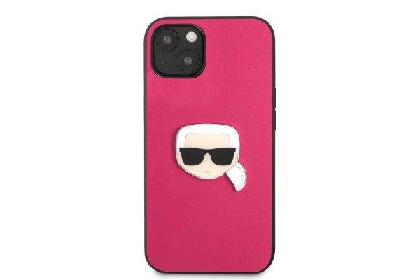 Karl Lagerfeld Head Apple iPhone 13 mini Műbőr Tok - Pink