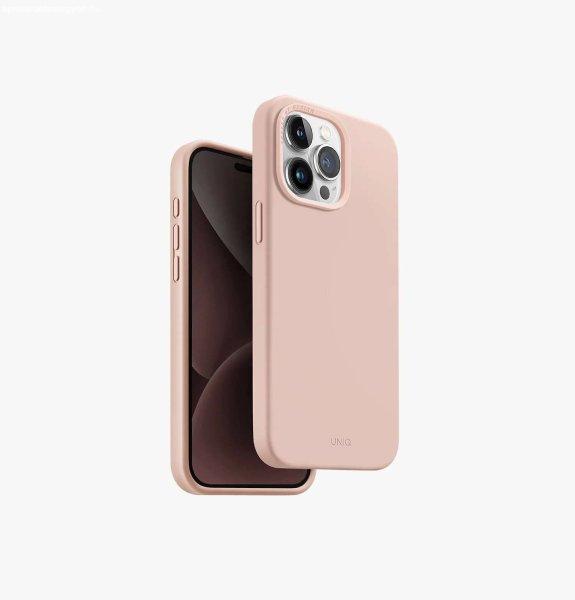 Uniq Lino Hue Apple iPhone 15 Pro Max Magsafe Tok - Rózsaszín