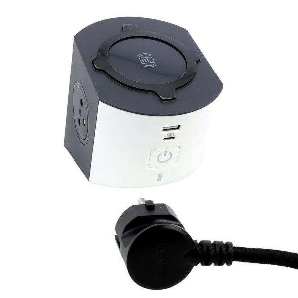 Legrand 049412 USB-C / USB-A / Vezeték nélküli Hálózati töltőállomás -
Fekete/Fehér (5V / 3A)