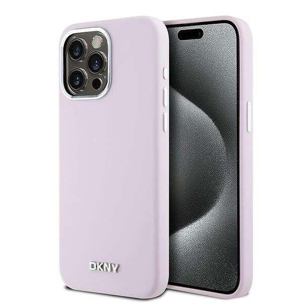 DKNY Liquid Silicone Small Metal Logo MagSafe kompatibilis tok iPhone 15 Pro Max
- rózsaszín