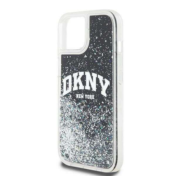 DKNY Liquid Glitter Big Logo tok iPhone 12 Pro/12 - fekete