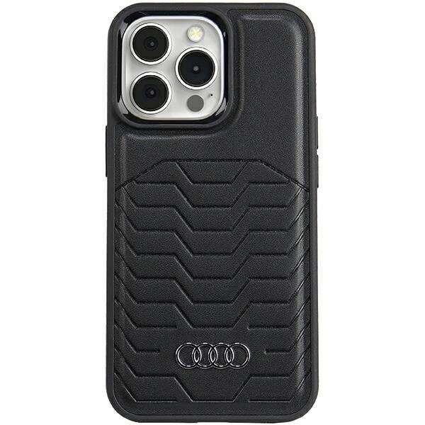 Audi Synthetic Leather Case MagSafe kompatibilis tok iPhone 13 Pro / 13 - fekete