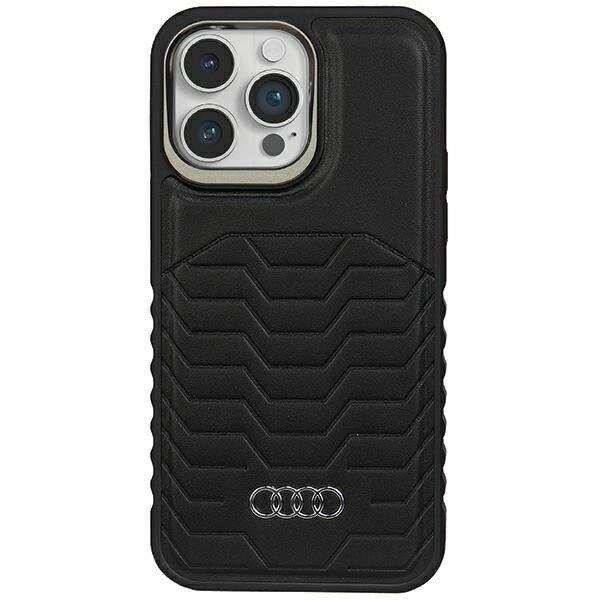 Audi Synthetic Leather Case MagSafe kompatibilis tok iPhone 14 Pro Max - fekete