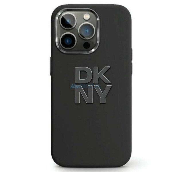 DKNY DKHCP15MSMCBSK Silicone W/Stack Metal Logo tok iPhone 15 Plus - fekete