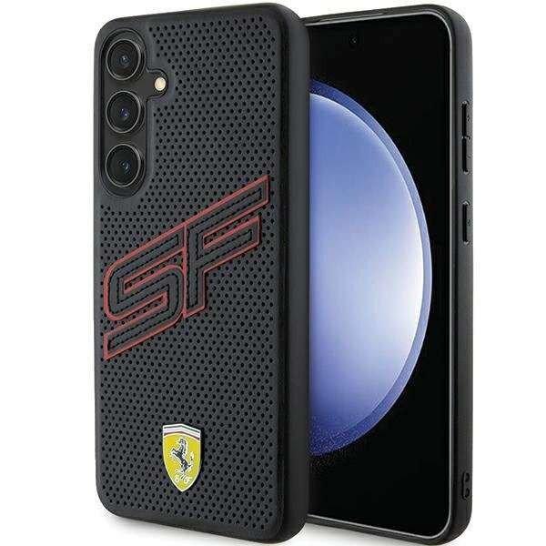Ferrari Big SF Perforated tok Samsung Galaxy S24 Plus - fekete