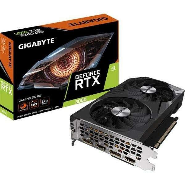 GIGABYTE Videokártya PCI-Ex16x nVIDIA RTX 3060 8GB DDR6 OC LHR