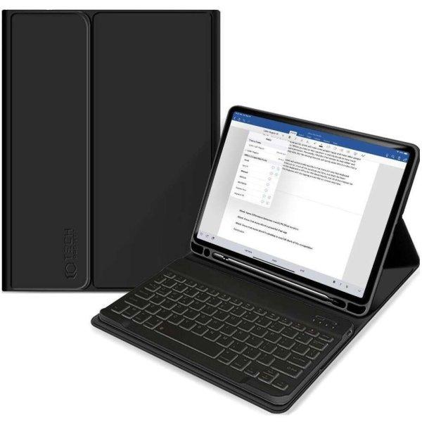 Apple iPad 10.2 (2019 / 2020 / 2021), Bluetooth billentyűzetes mappa tok,
érintőceruza tartó, TP SC Pen + Keyboard, fekete (9589046920967)