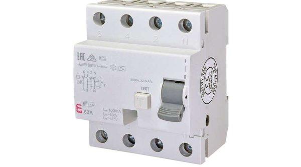 ETI Fi relé áramvédő  4p 63A/100mA  2063144/ 2061623