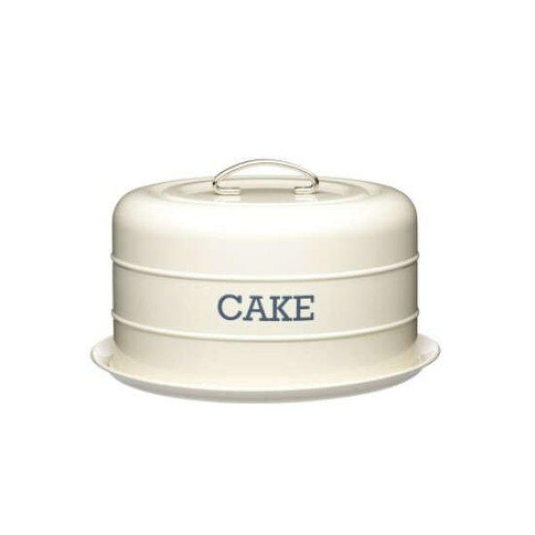 K.C.LNCTCRE Hordozható tortatartó fémdoboz szilikonzárással, 28,5x18cm,
krém, Living Nostalgia