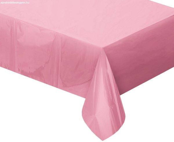 Asztalterítő metál rózsaszín fólia 137x183 cm