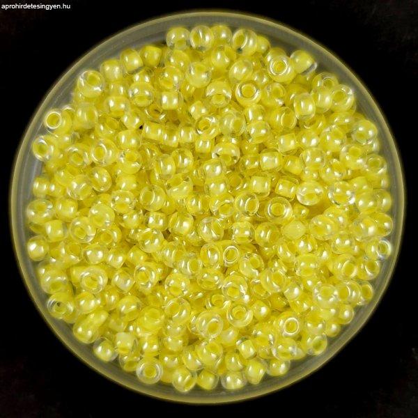 Preciosa cseh kásagyöngy - Yellow Lined Crystal - 10/0