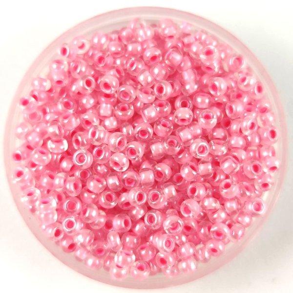 Preciosa cseh kásagyöngy - Pink Lined Crystal - 10/0