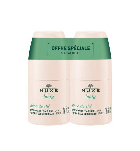 Nuxe Golyós dezodor készlet Reve de Thé (Fresh-Feel Deodorant 24h
Duo) 2 x 50 ml