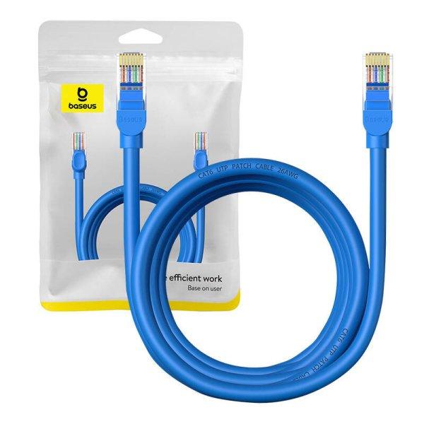 Kerek kábel Baseus Ethernet RJ45, Cat.6, 3 m (kék)
