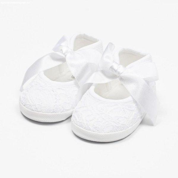 Baba csipke cipő New Baby fehér 0-3 h